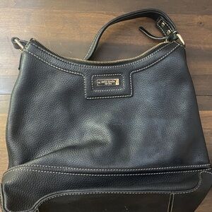 Kate Spade North / South Black Leather Tote Bag